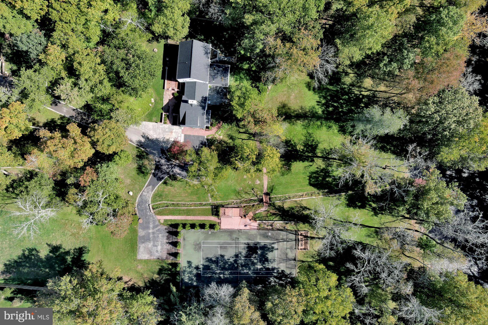 316 Lucas Road Phoenixville, PA 19460 - Photo 5 of 62 Aerial View of Main Home and Tennis Courts