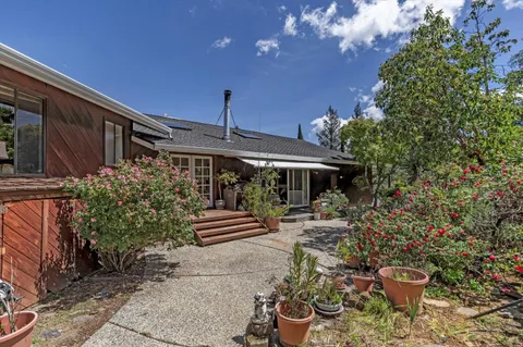 a backyard of a house