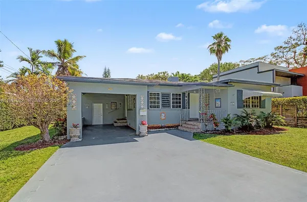a view of a house with a patio
