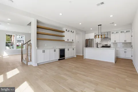 a view of a kitchen with a sink