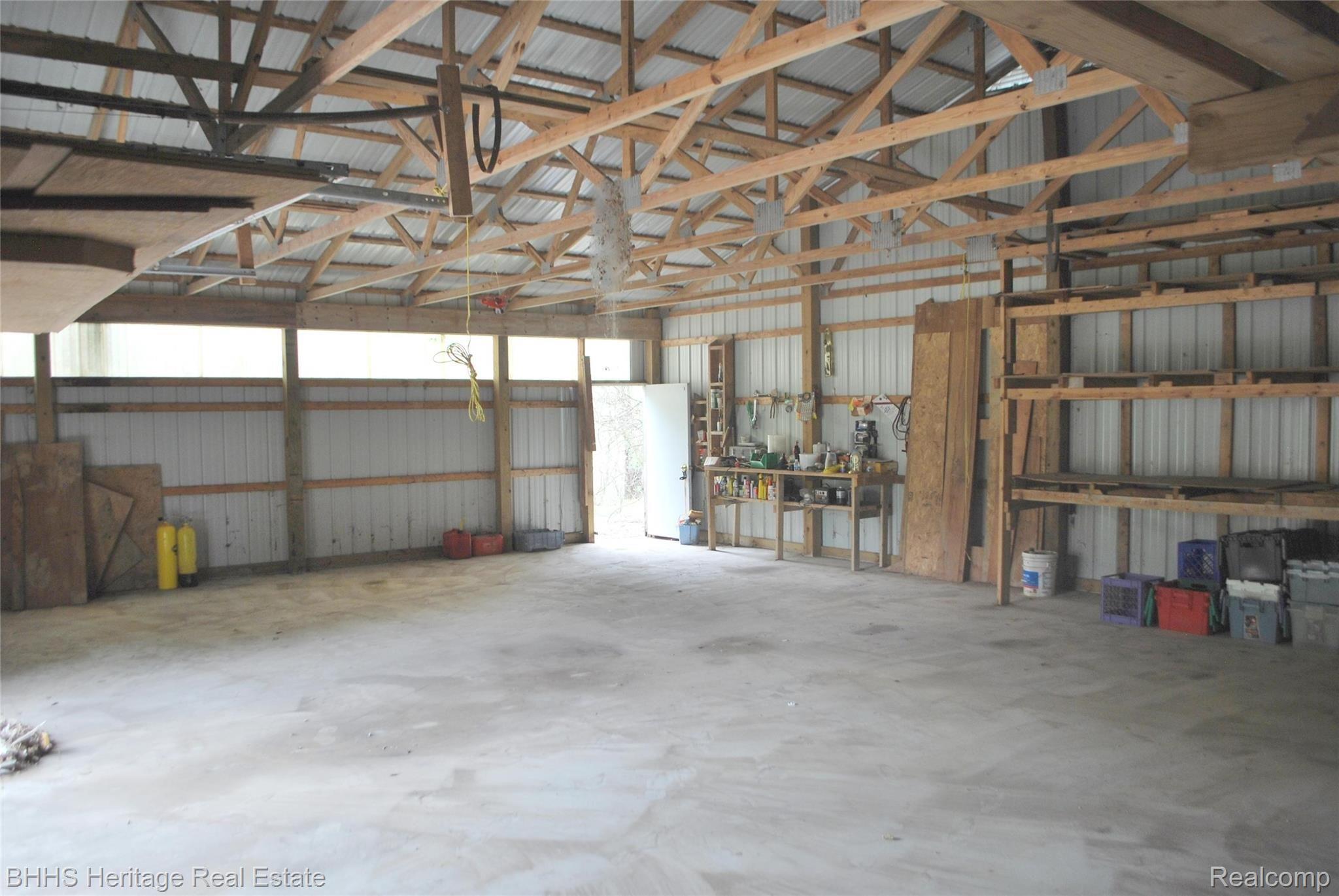 10899 West Allen Road Fowlerville, MI 48836 - Photo 23 of 31 Pole building interior