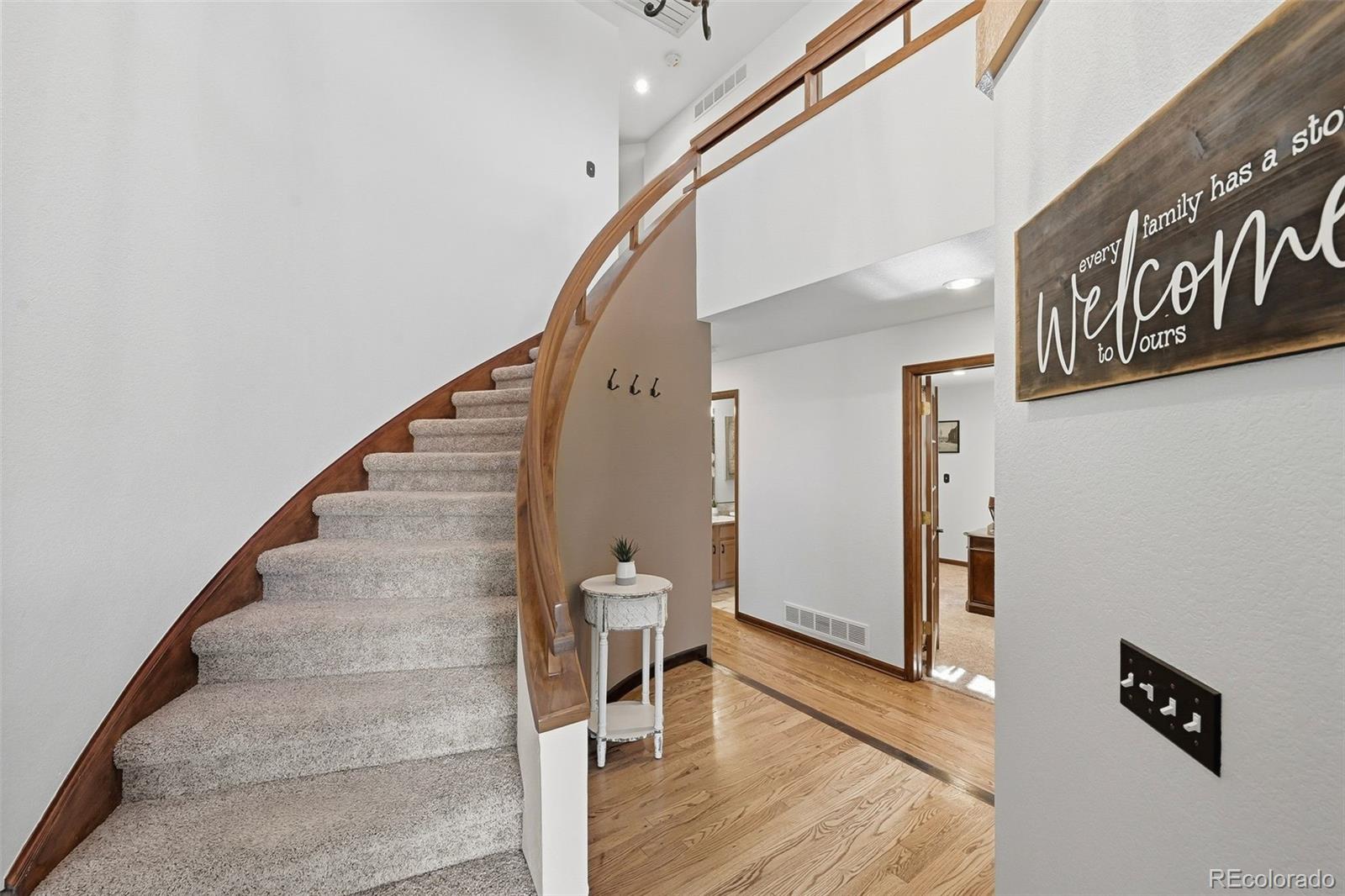 9372 Prairie View Drive Highlands Ranch, CO 80126 - Photo 24 of 50 a view of entryway and hall with wooden floor