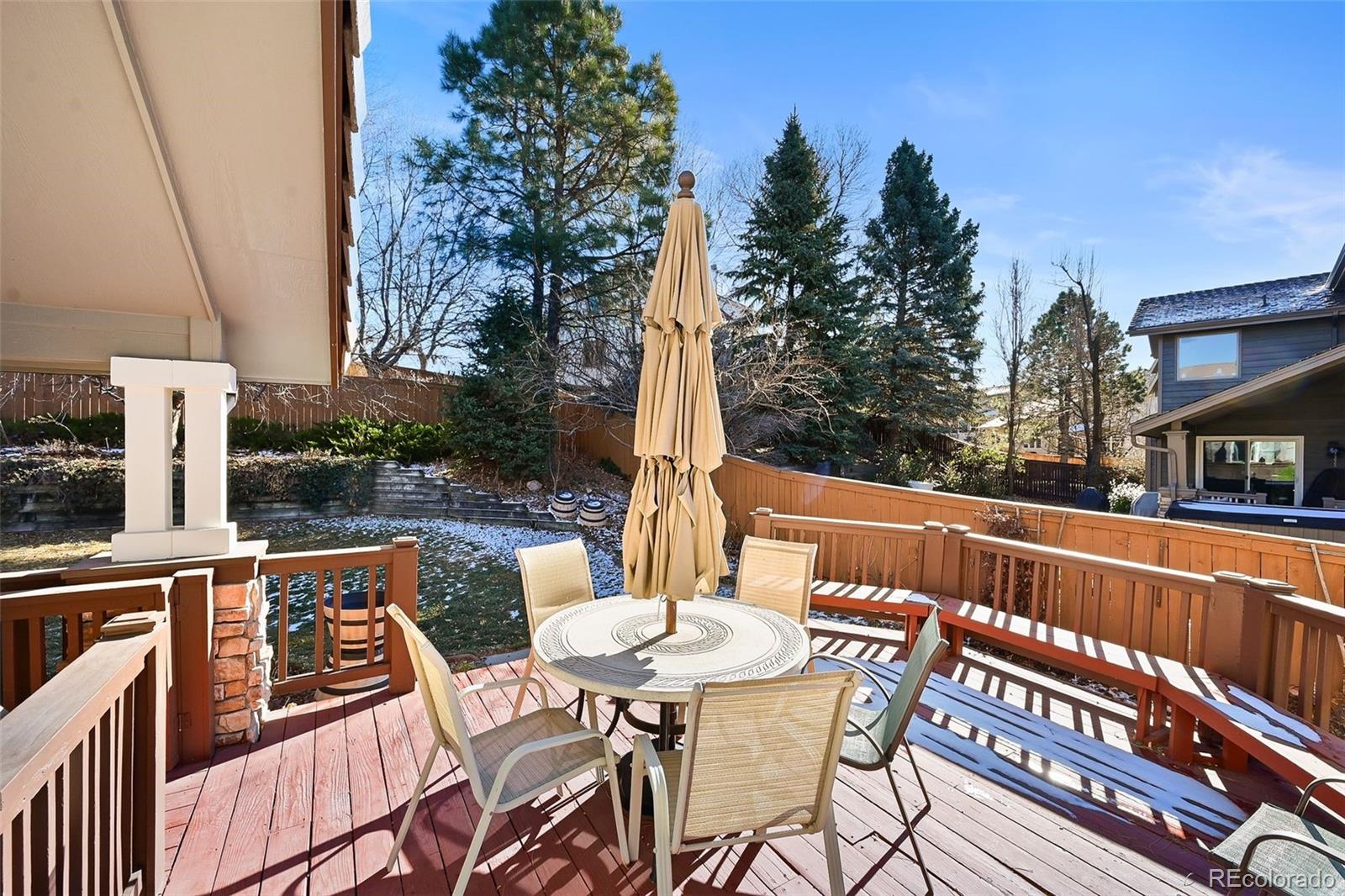 9372 Prairie View Drive Highlands Ranch, CO 80126 - Photo 42 of 50 a view of a chairs and table on the balcony