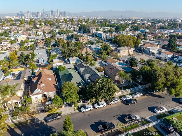 an aerial view of a city