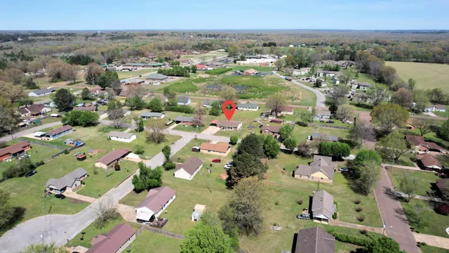 an aerial view of a city