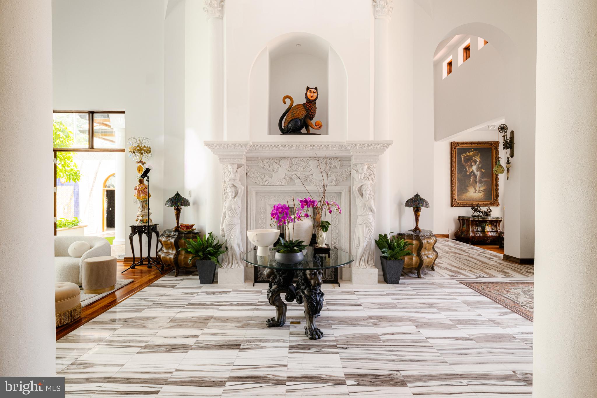 9101 River Road Potomac, MD 20854 - Photo 9 of 50 Dining room gas fireplace