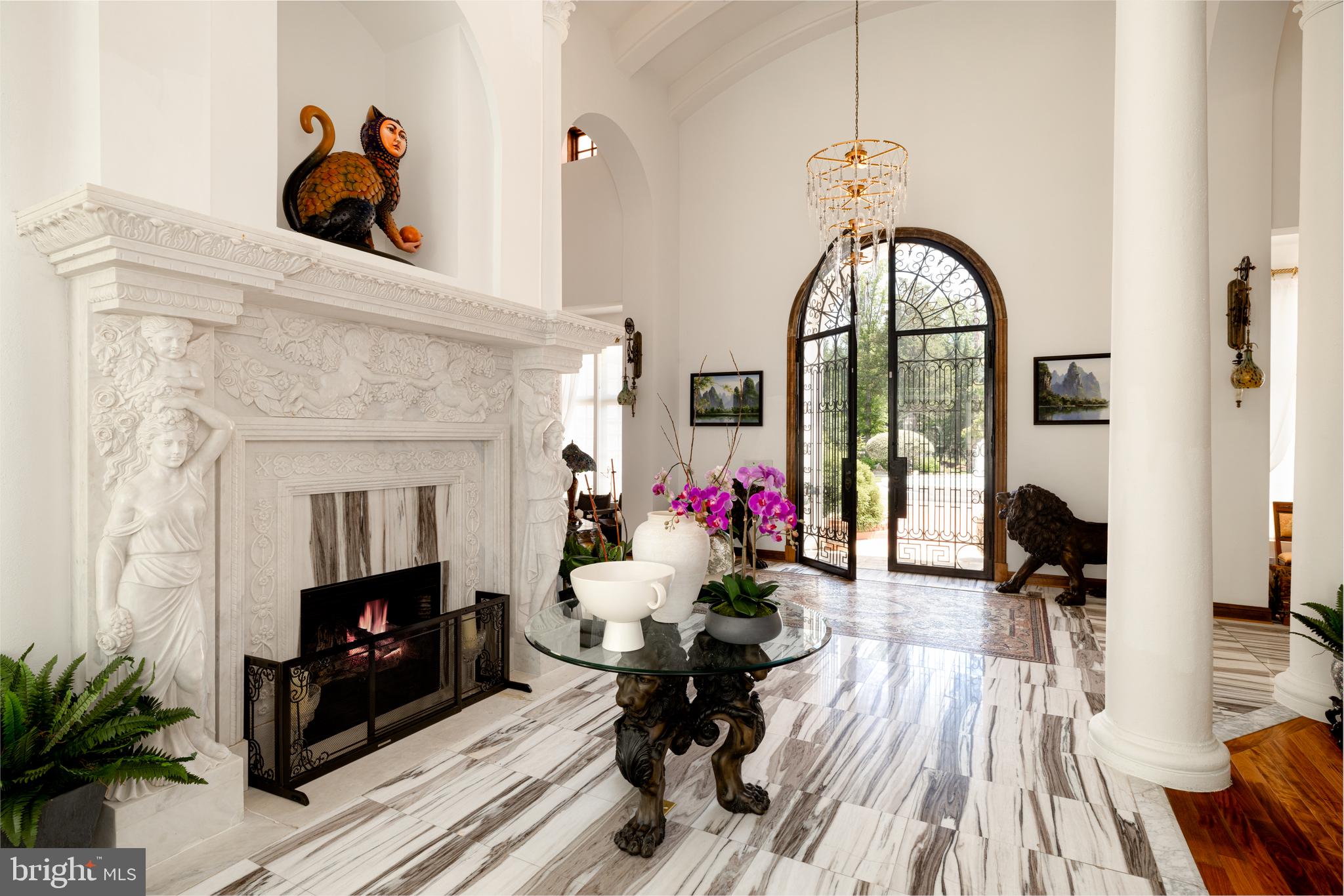 9101 River Road Potomac, MD 20854 - Photo 10 of 50 Dining room onyx flooring