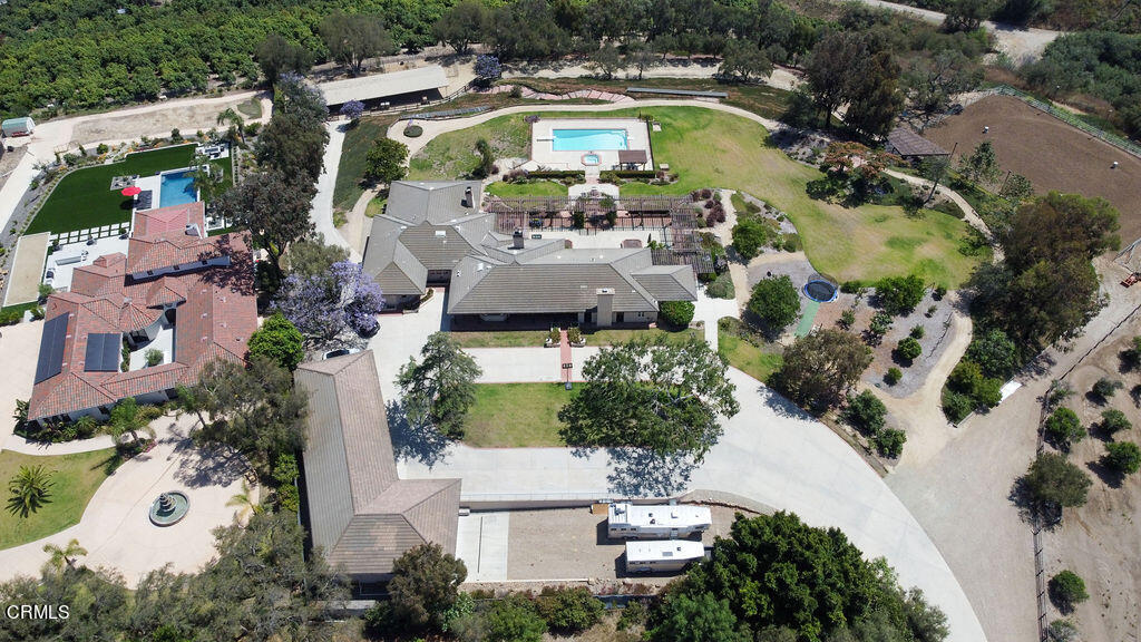 95 Avocado Place Camarillo, CA 93010 - Photo 73 of 74 an aerial view of a house with a swimming pool and outdoor seating