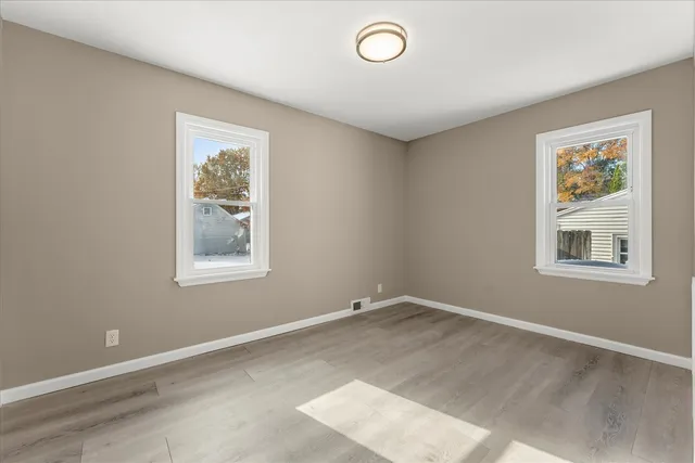 an empty room with a window