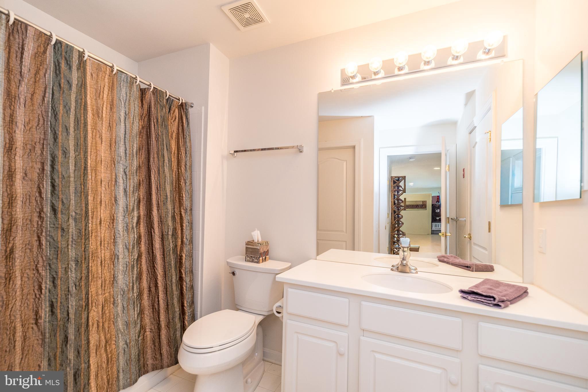 131 Mahogany Way Upper Gwynedd, PA 19446 - Photo 41 of 52 a bathroom with a sink a toilet a mirror and shower curtain