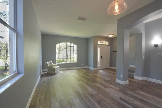 a view of livingroom with natural light