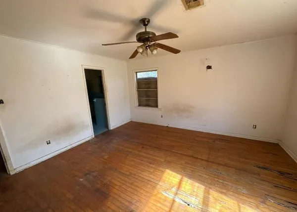 a view of a livingroom with a window