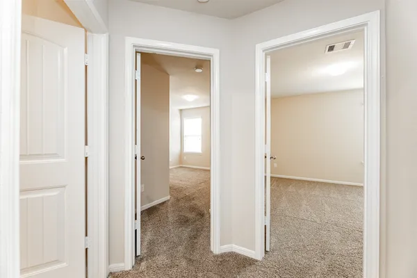 an empty room with a window