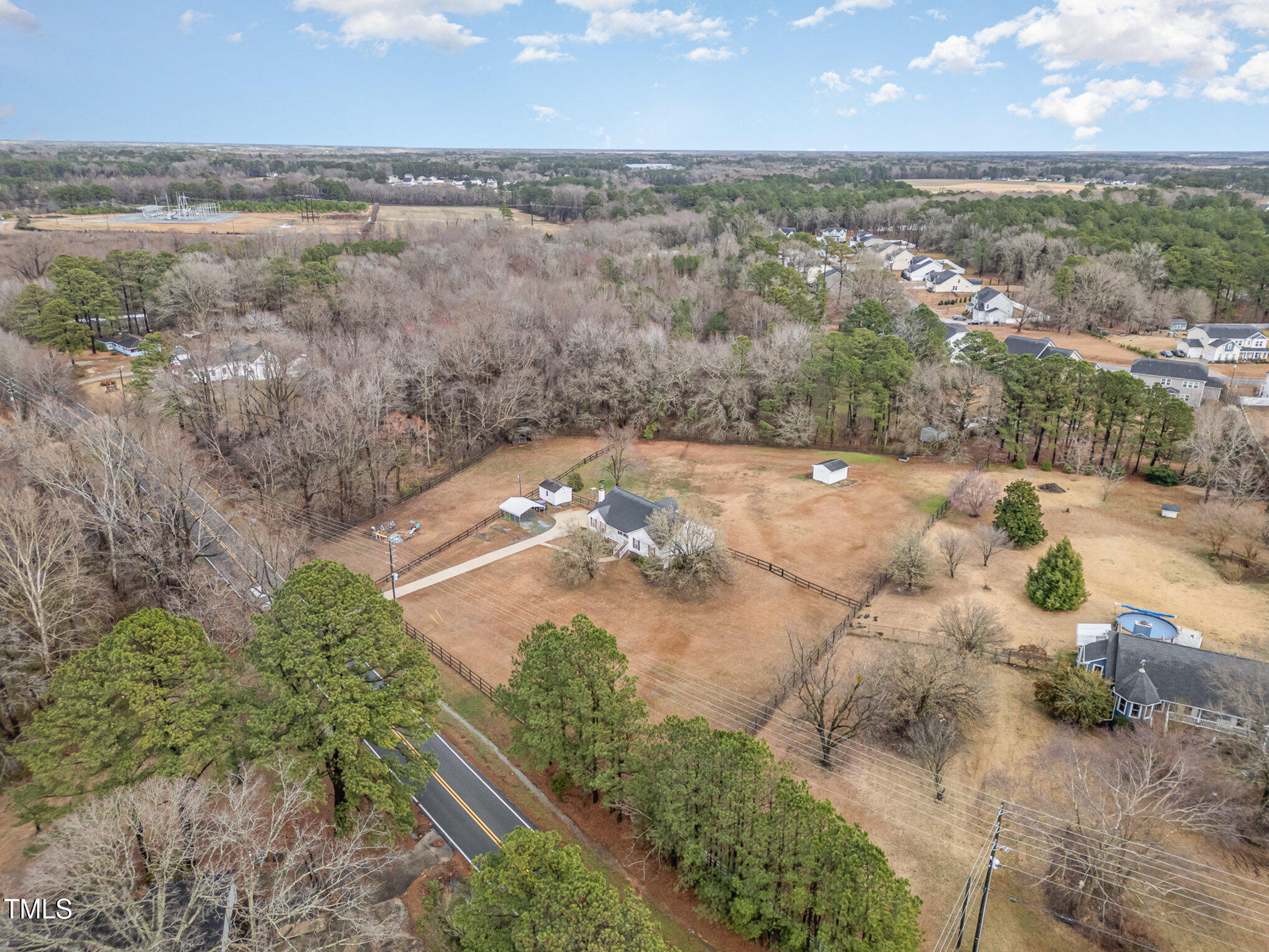3733 Polenta Road Clayton, NC 27520 - Photo 46 of 51 an aerial view of a houses with a yard