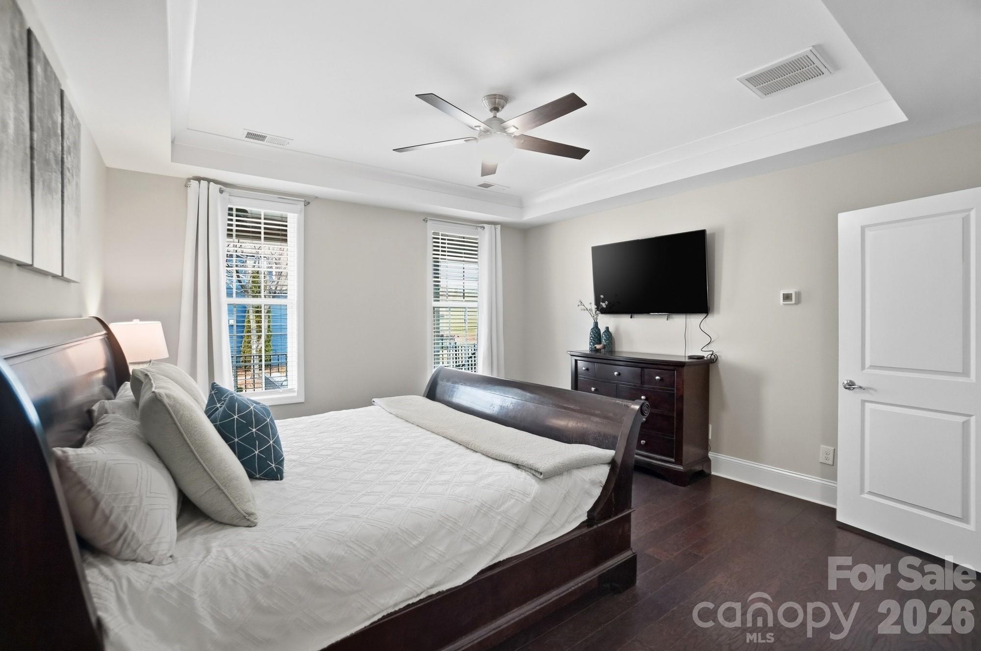 6270 Hove Road Mint Hill, NC 28227 - Photo 22 of 46 a bedroom with a bed and a flat screen tv