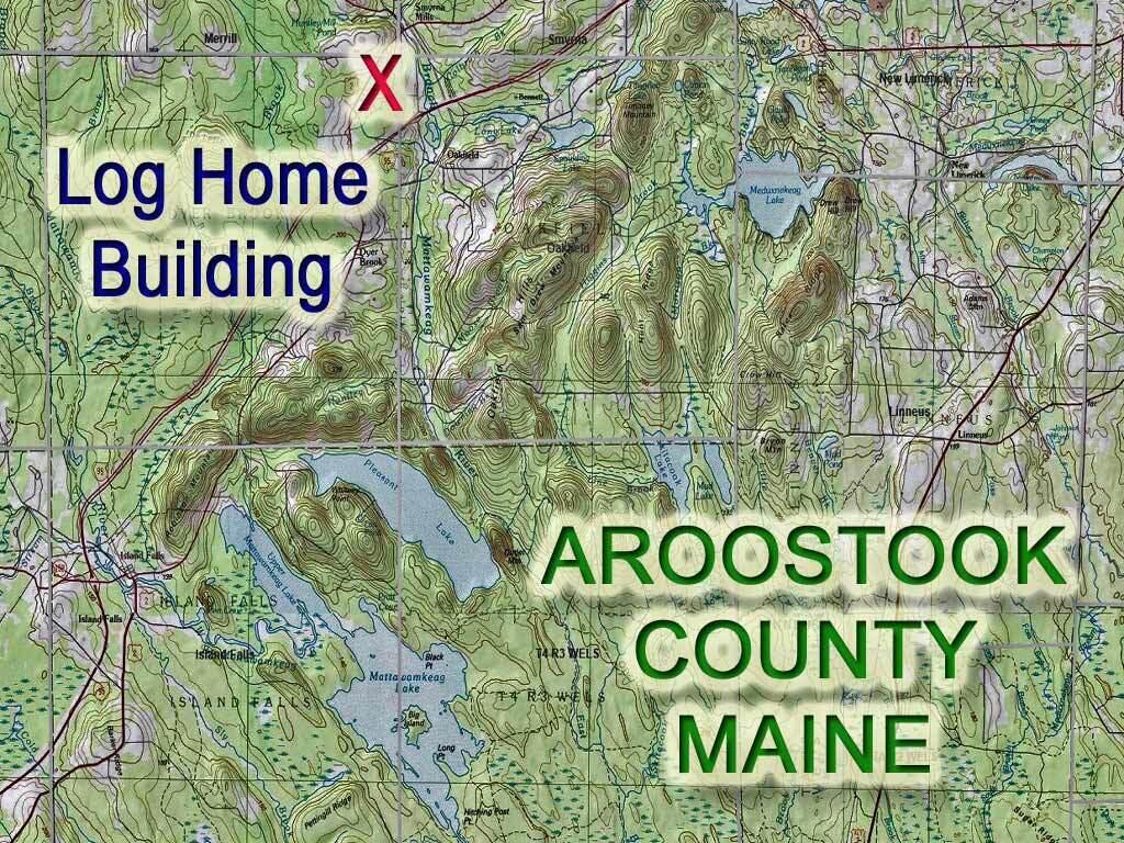 205 Oakfield Smyrna Road Oakfield, ME 04763 - Photo 12 of 88 LOG-HOME-BUILDING-MAP