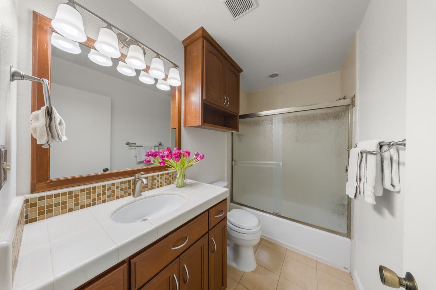 1325 Forest Drive Turlock, CA 95380 - Photo 7 of 28 a bathroom with a sink vanity mirror and toilet