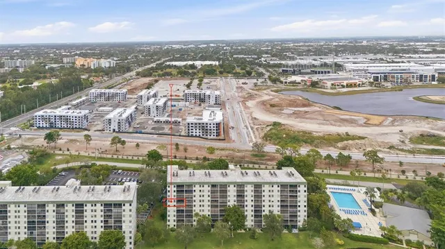 a view of a city with ocean