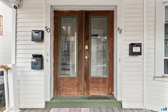 a view of front door of house