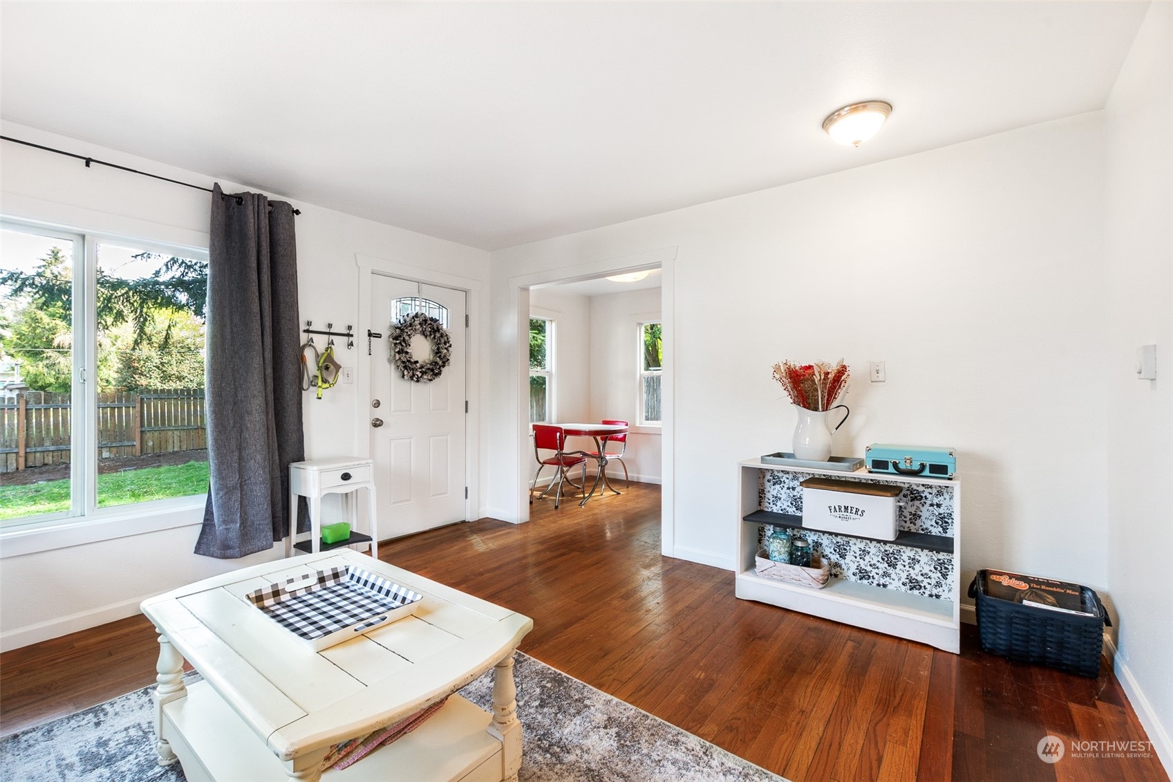1031 Southwest 118th Street Seattle, WA 98146 - Photo 4 of 16 a view of workspace with wooden floor and window