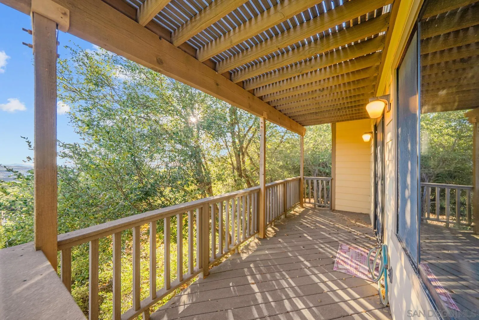 4641 Luneta View Julian, CA 92036 - Photo 41 of 56 a view of a porch with wooden floor of the house