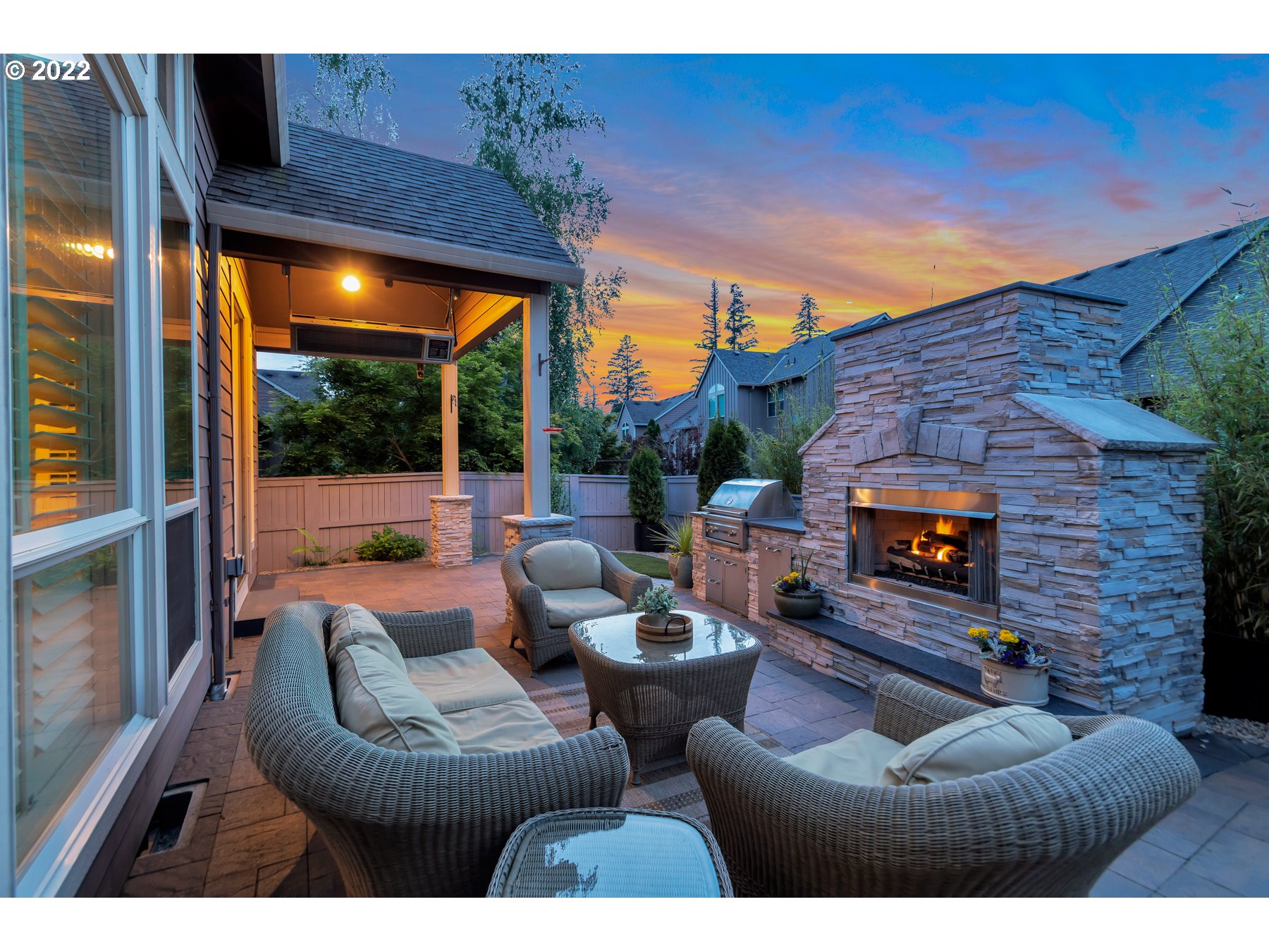 19704 Southeast 26th Way Camas, WA 98607 - Photo 27 of 32 a living room with furniture and a fireplace