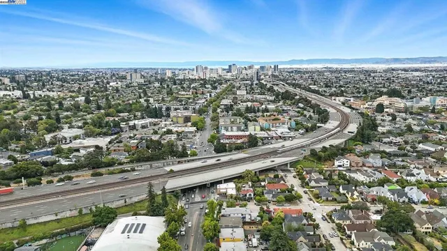 an aerial view of a city