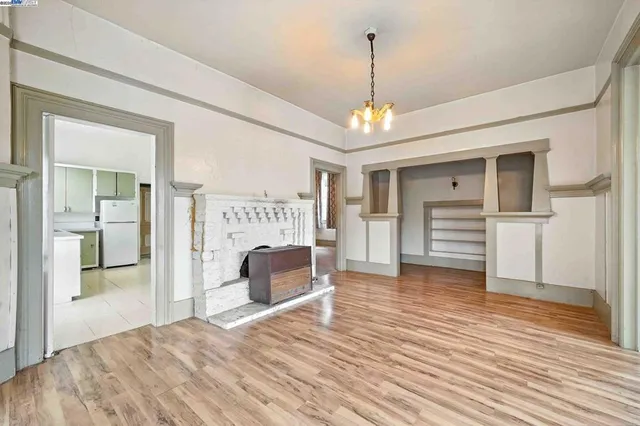 a view of a livingroom with a staircase