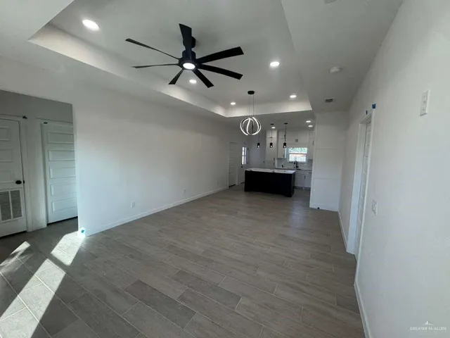 a view of an empty room and window