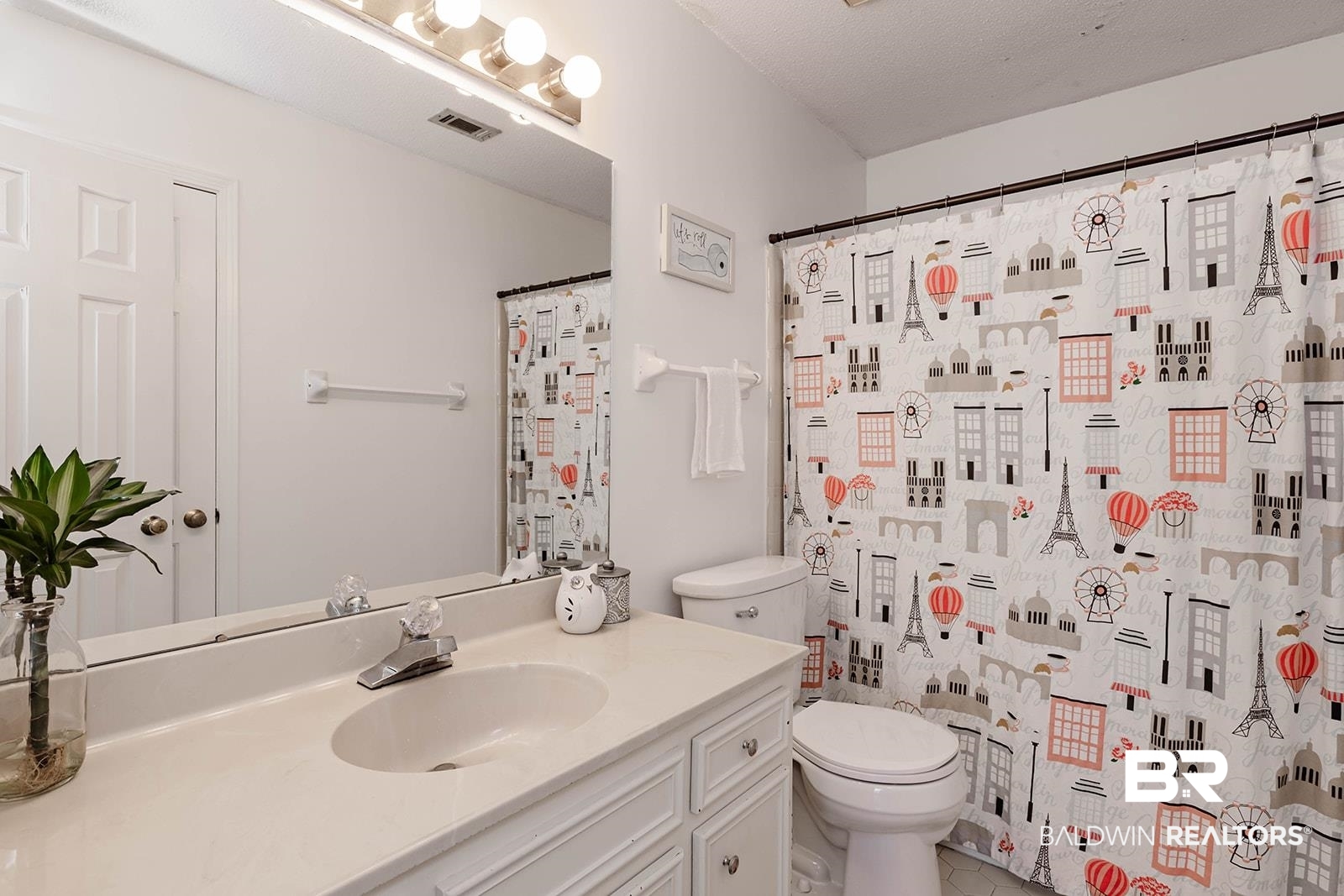 2920 Quail Creek Run Mobile, AL 36695 - Photo 25 of 33 Full bath featuring vanity, a shower with shower curtain, and tile patterned flooring