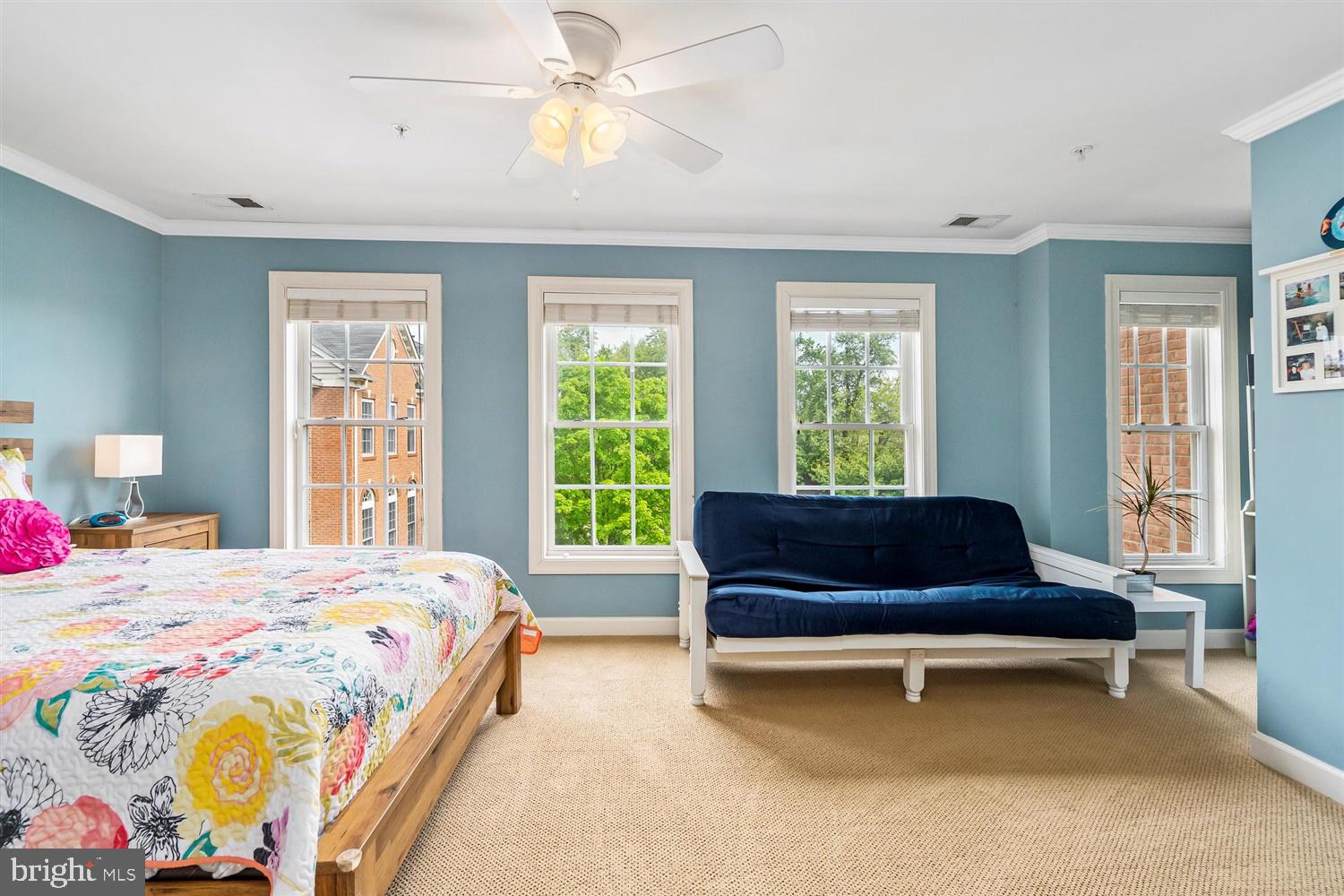5155 Key View Way Perry Hall, MD 21128 - Photo 30 of 40 Bedroom #2 with Ceiling Fan & Crown Molding