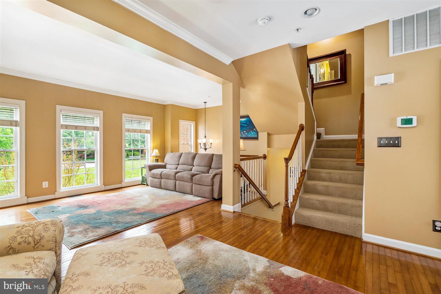 5155 Key View Way Perry Hall, MD 21128 - Photo 9 of 40 Open Living & Dining Room with Hardwood Floors