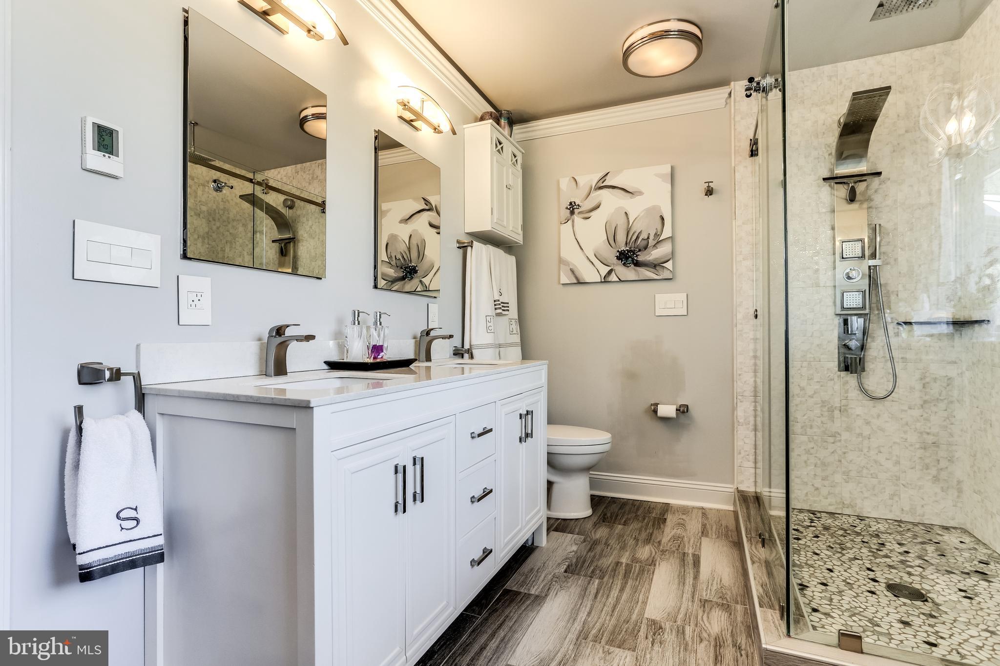 6412 Lochridge Road Columbia, MD 21044 - Photo 16 of 53 Owner's Bathroom with Frameless Shower