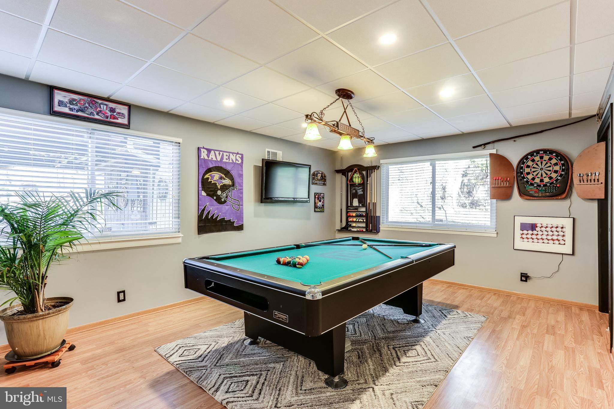 6412 Lochridge Road Columbia, MD 21044 - Photo 25 of 53 Basement Rec Room (pool table conveys)