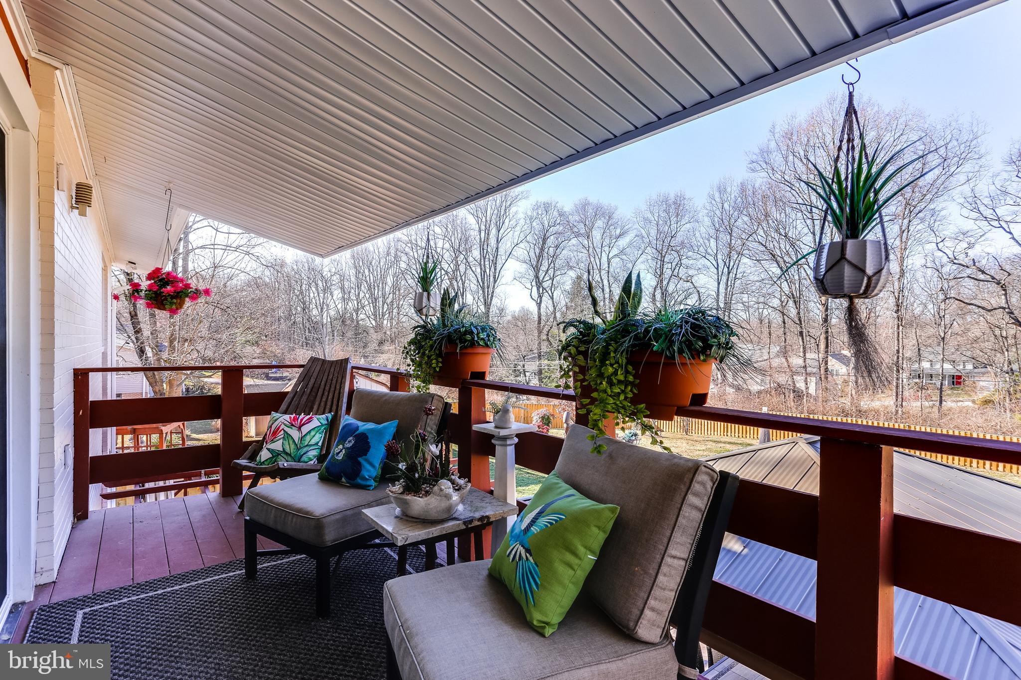 6412 Lochridge Road Columbia, MD 21044 - Photo 8 of 53 Private Balcony with Accent Lighting
