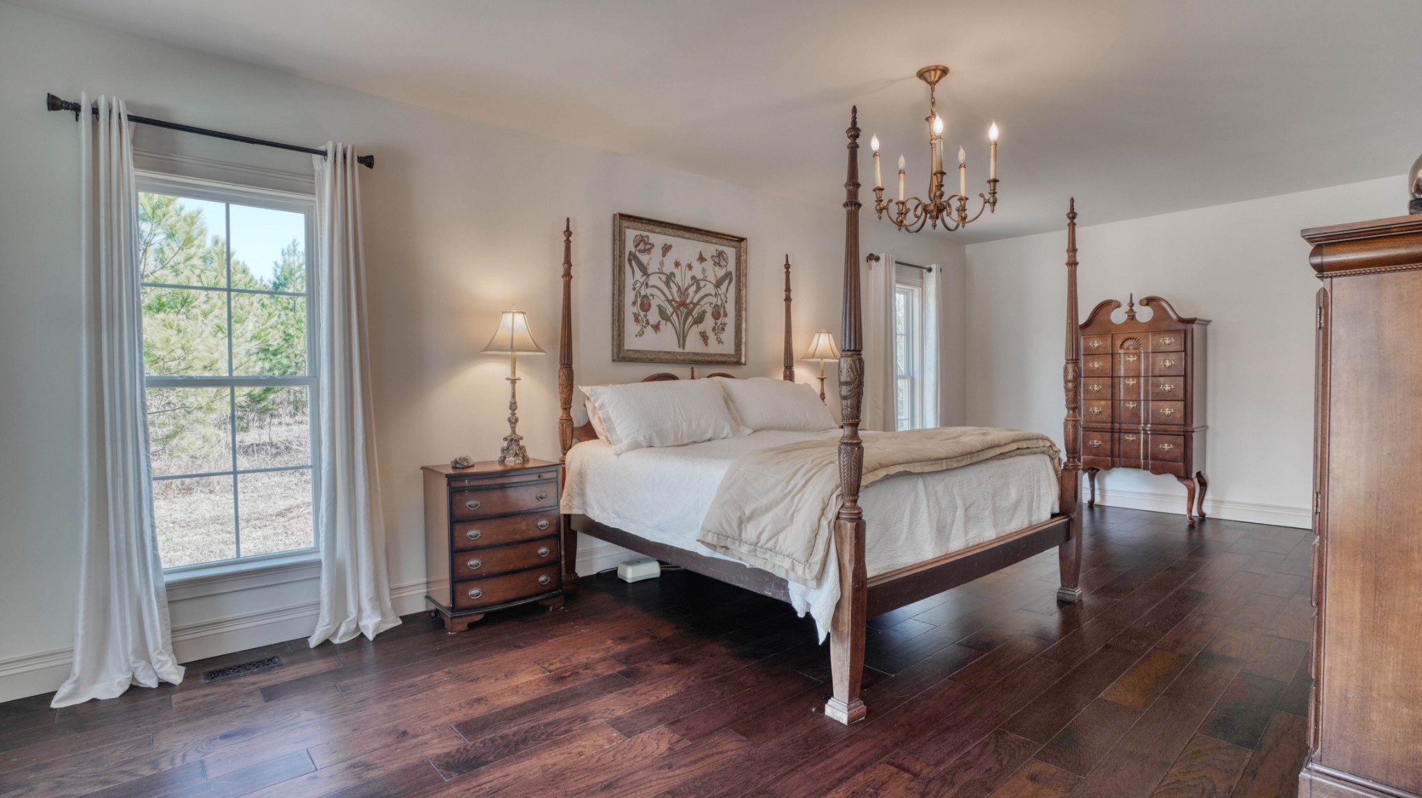 1368 Tidwell Switch Road Dickson, TN 37055 - Photo 37 of 69 a bedroom with a bed chandelier and a window