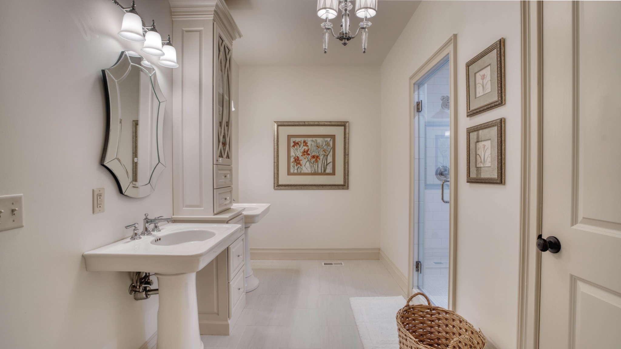 1368 Tidwell Switch Road Dickson, TN 37055 - Photo 41 of 69 a bathroom with a sink a mirror and a shower