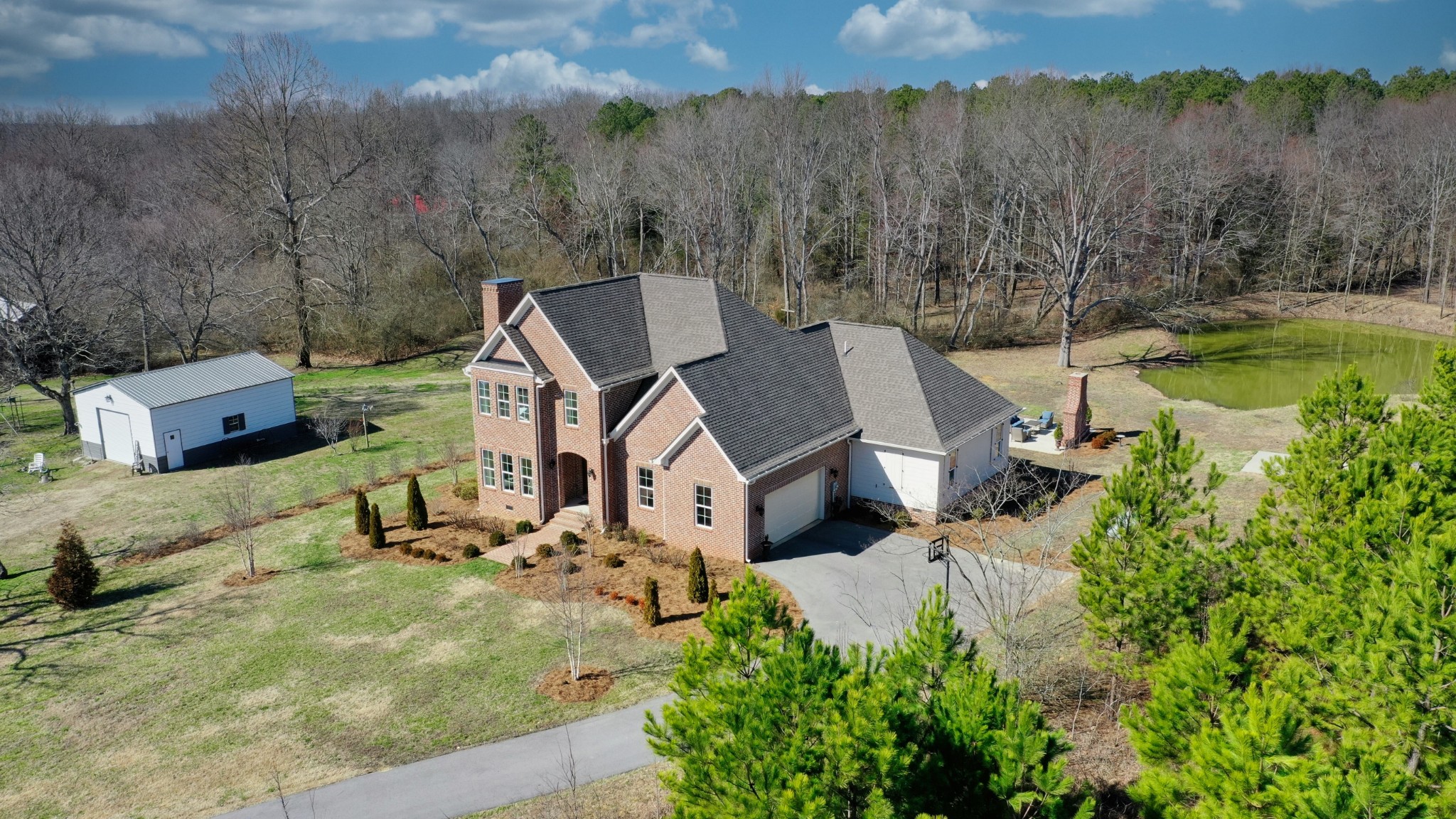 1368 Tidwell Switch Road Dickson, TN 37055 - Photo 67 of 69 an aerial view of a house with pool lake view and mountain view