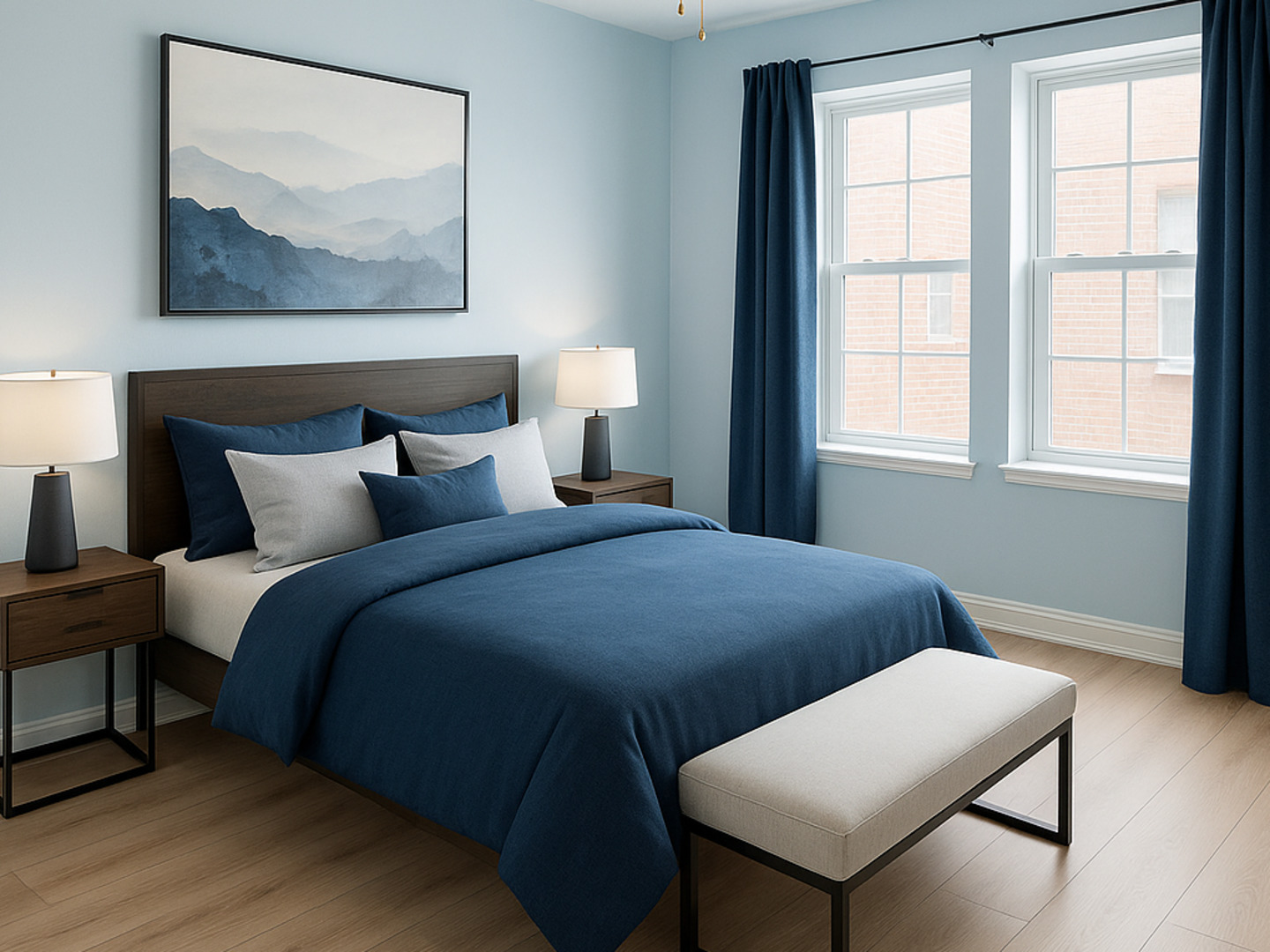 541 East 60th Street, Unit 1A Chicago, IL 60637 - Photo 3 of 8 a bedroom with a bed and a painting on the wall