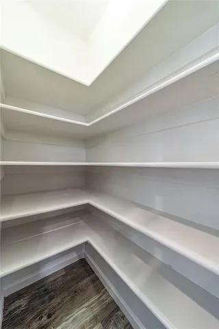 a view of a room with rack on the wall