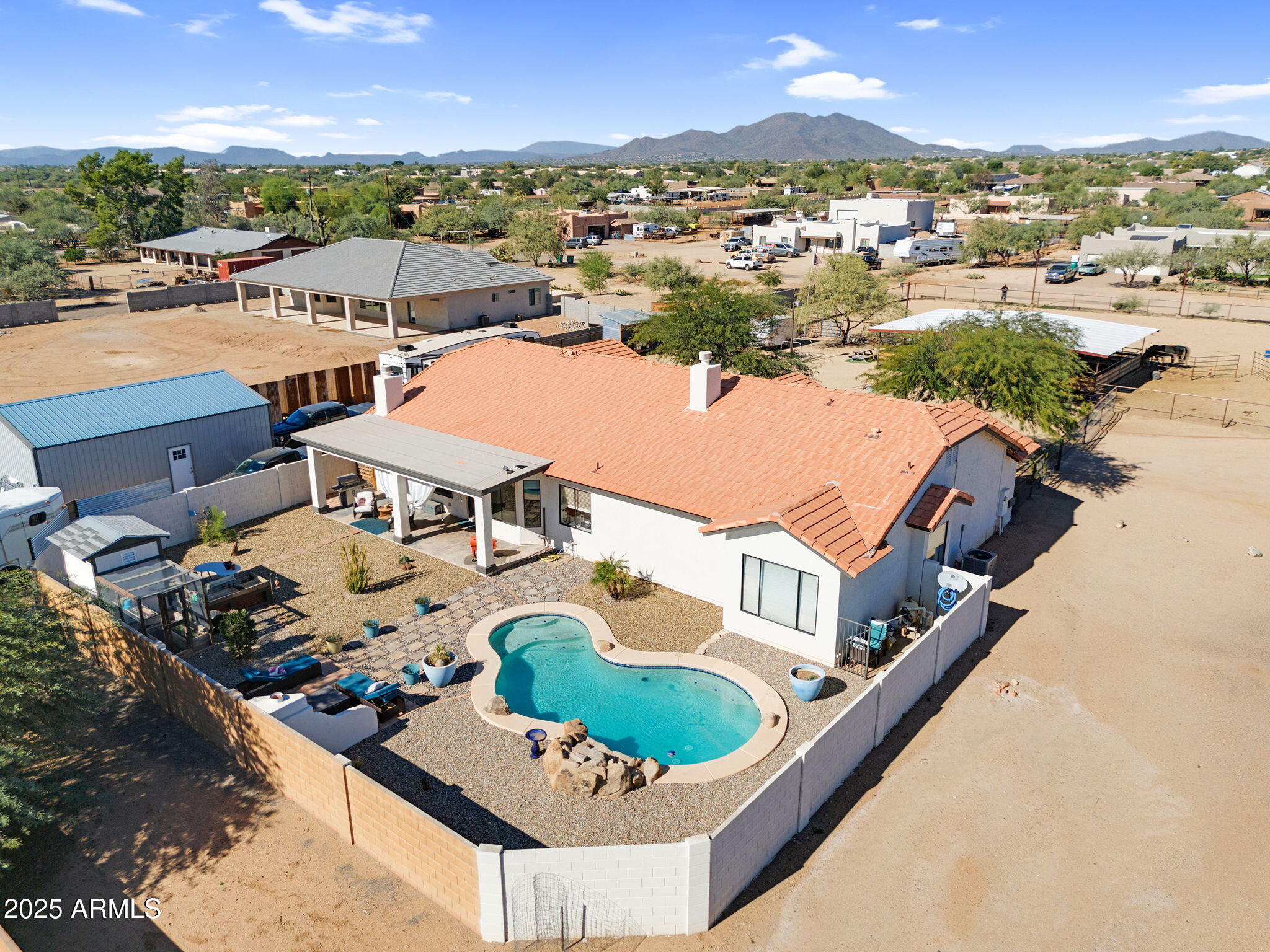 907 East Carlise Road Phoenix, AZ 85086 - Photo 62 of 70 an aerial view of house with yard and ocean view