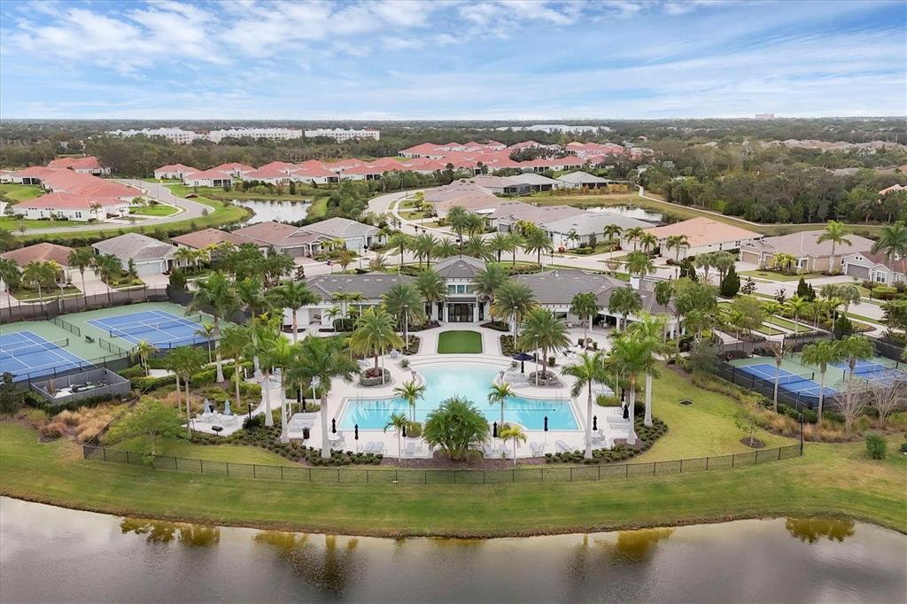 8733 Rain Song Road Sarasota, FL 34238 - Photo 37 of 39 an aerial view of residential houses with outdoor space
