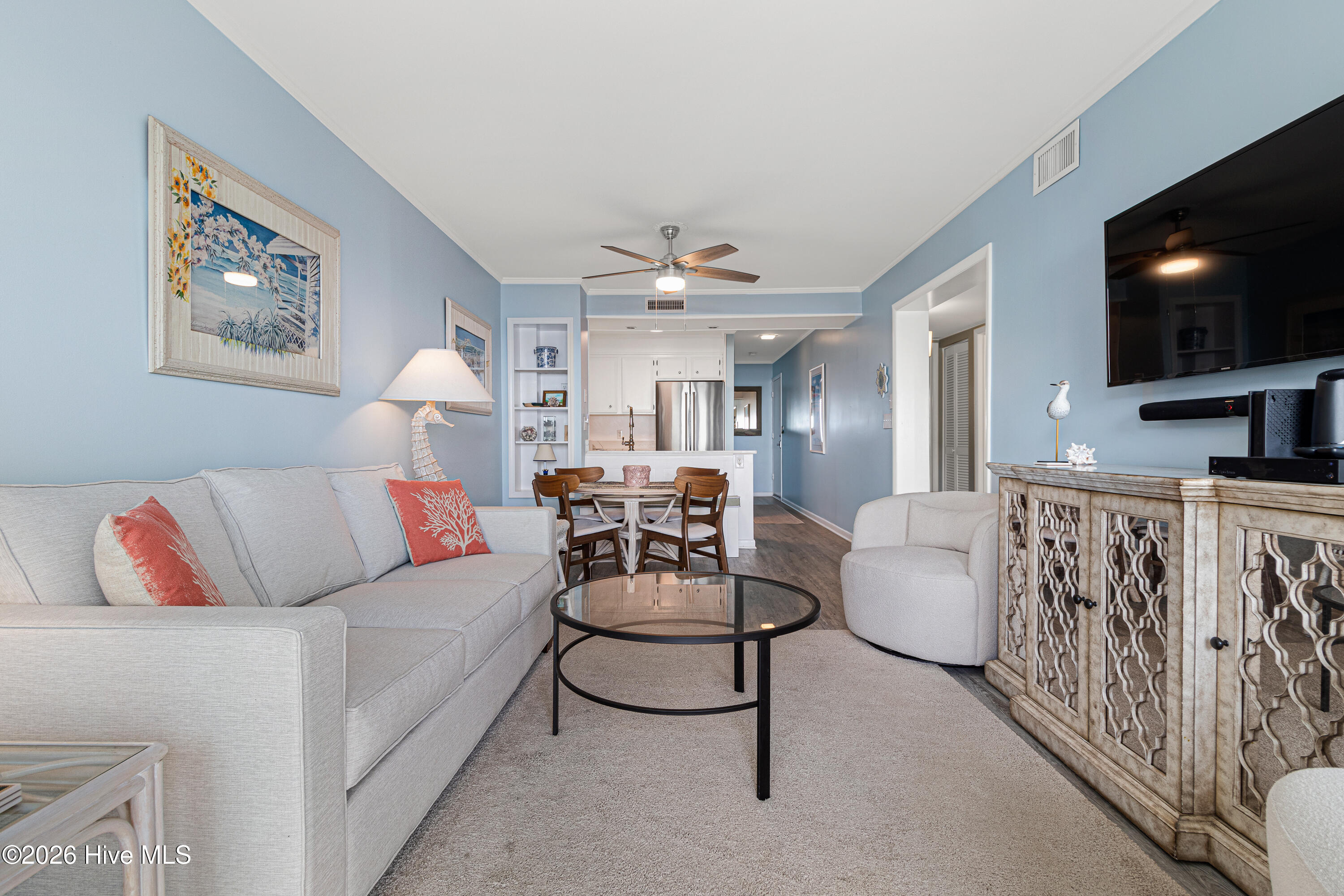 2111 West Fort Macon Road, Unit 248 DUNESCAPE Atlantic Beach, NC 28512 - Photo 18 of 45 Living room with ocean views