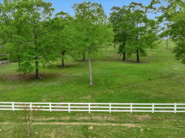 a view of lake with green space
