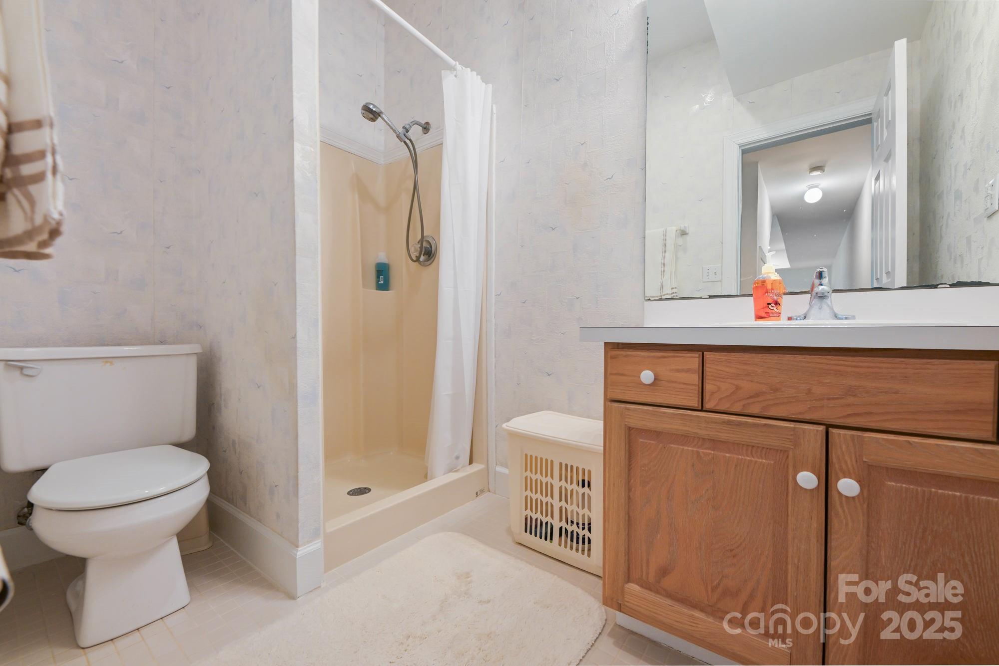 12041 Spinnaker Drive Tega Cay, SC 29708 - Photo 39 of 42 a bathroom with a sink a toilet and shower