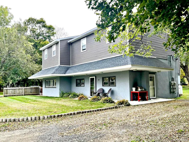 a view of a house with a balcony