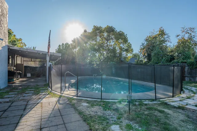 a backyard of a house