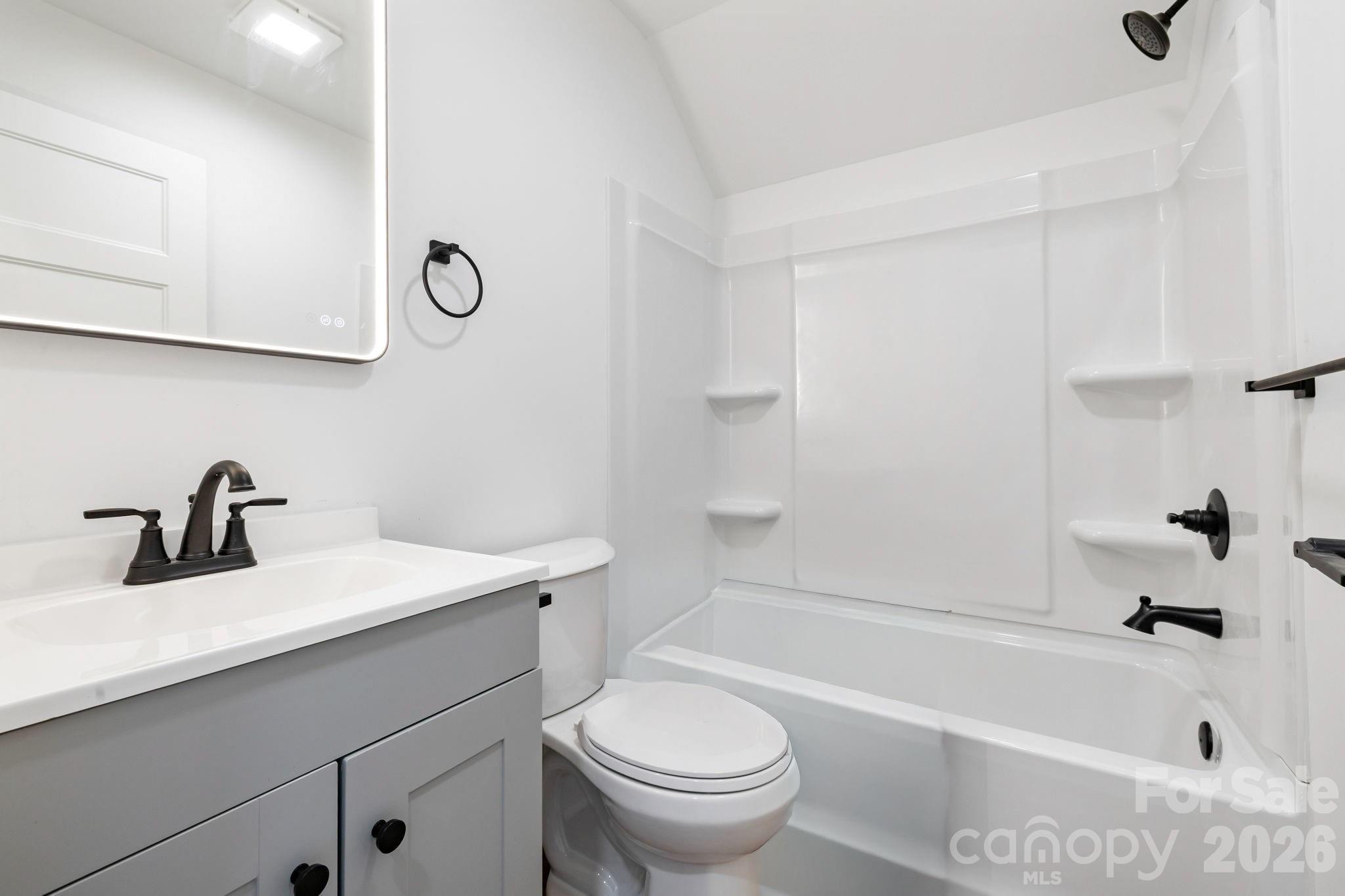 203 Southern Charm Road Arden, NC 28704 - Photo 25 of 34 a bathroom with a sink a toilet and a bathtub