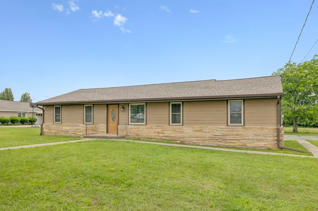 a front view of a house