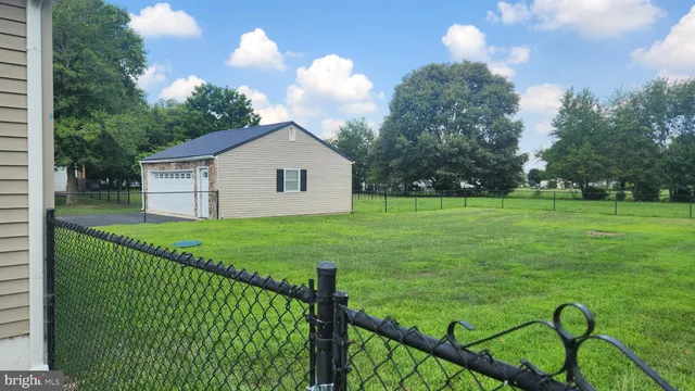 a view of a backyard with a garden